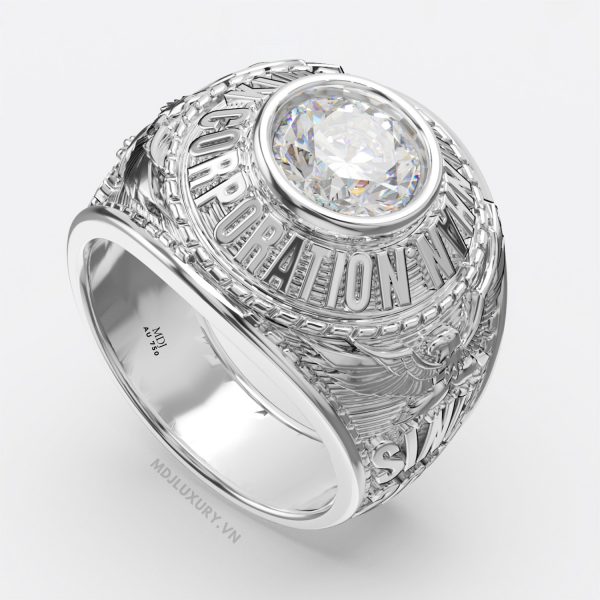 Nhẫn Mỹ Vàng Trắng 18K Đại Bàng Cao Cấp – NN267