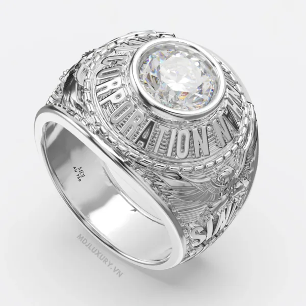 Nhẫn Mỹ Vàng Trắng 18K Đại Bàng Cao Cấp – NN267