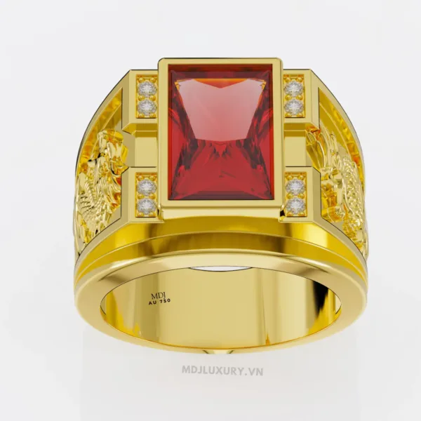 Nhẫn nam vàng 18K – Nhẫn Nam Tuổi Thìn NN272