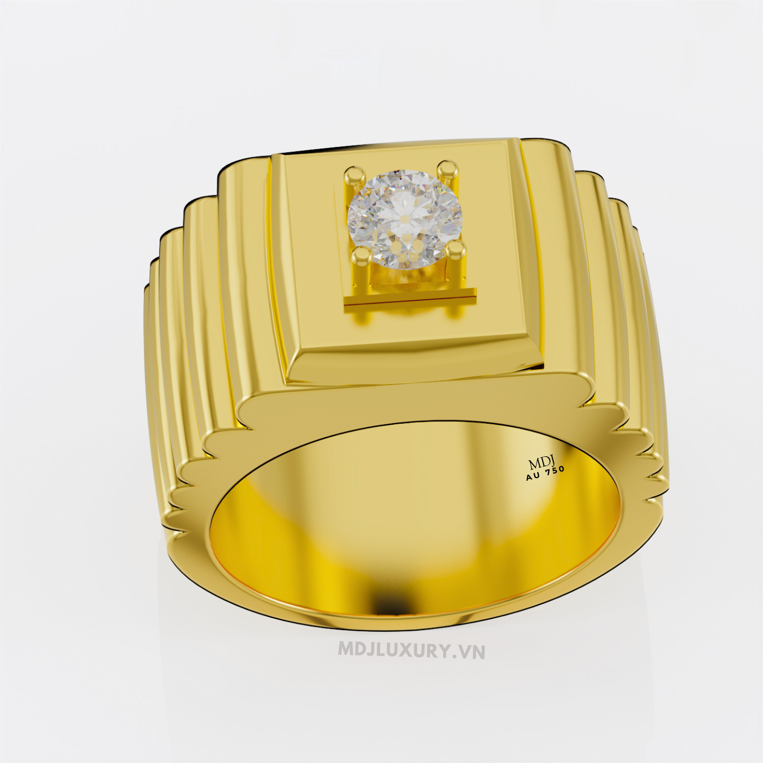 Nhẫn Nam Vàng Hồng 18K cao Cấp MDJ NN275