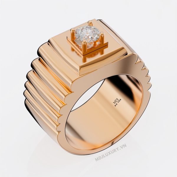Nhẫn Nam Vàng Hồng 18K cao Cấp MDJ NN275