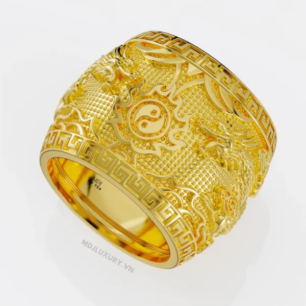 Nhẫn Nam Song Long Vàng 18K MDJ NN276