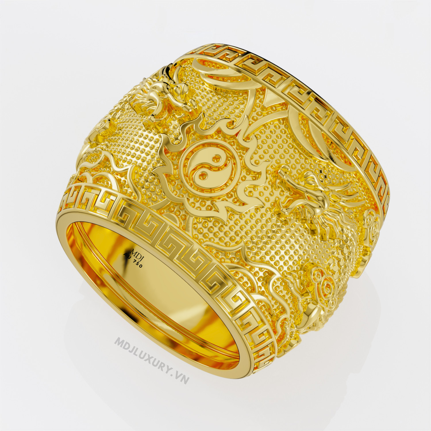 Nhẫn Nam Song Long Vàng 18K MDJ NN276