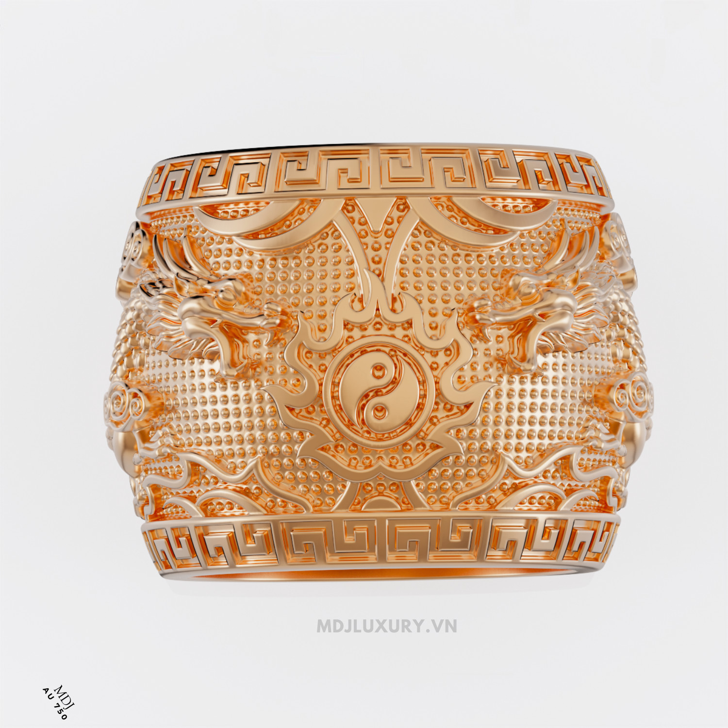 Nhẫn Nam Song Long Vàng 18K MDJ NN276