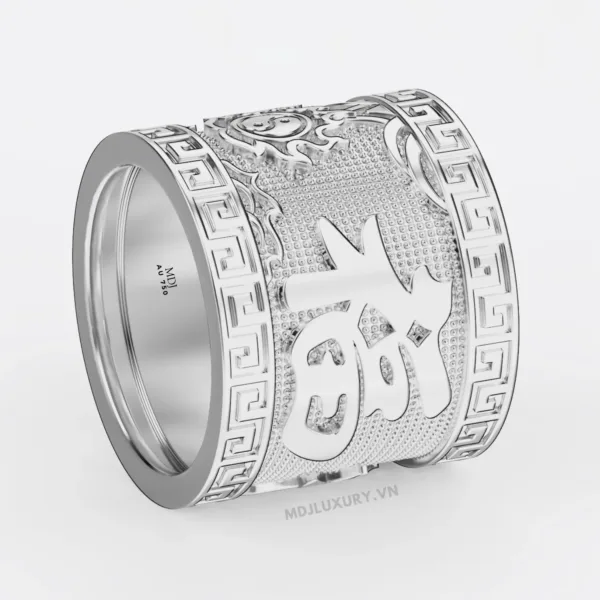 Nhẫn Nam Chữ Phúc Lộc Thọ vàng 18K -24K  MDJ NN279
