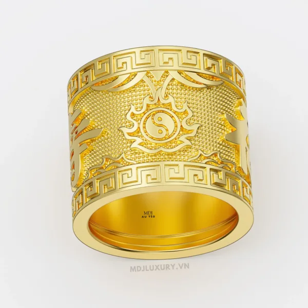 Nhẫn Nam Vàng Ta Chữ Phúc & Lộc & Thọ- Vàng 24K MDJ NN279