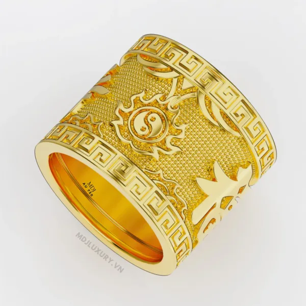 Nhẫn Nam Chữ Phúc Lộc Thọ vàng 18K -24K  MDJ NN279