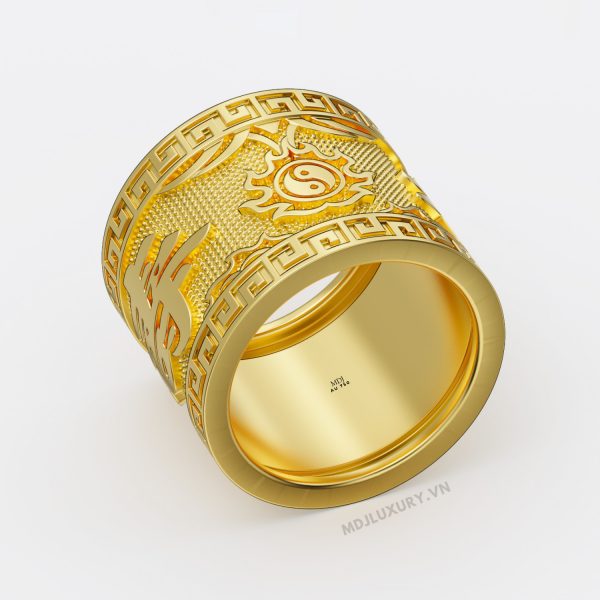 Nhẫn Nam Vàng Ta Chữ Phúc & Lộc & Thọ- Vàng 24K MDJ NN279