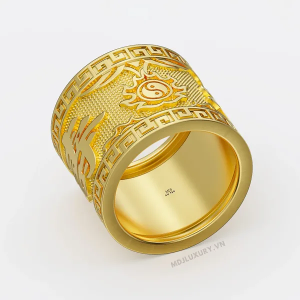 Nhẫn Nam Vàng Ta Chữ Phúc & Lộc & Thọ- Vàng 24K MDJ NN279