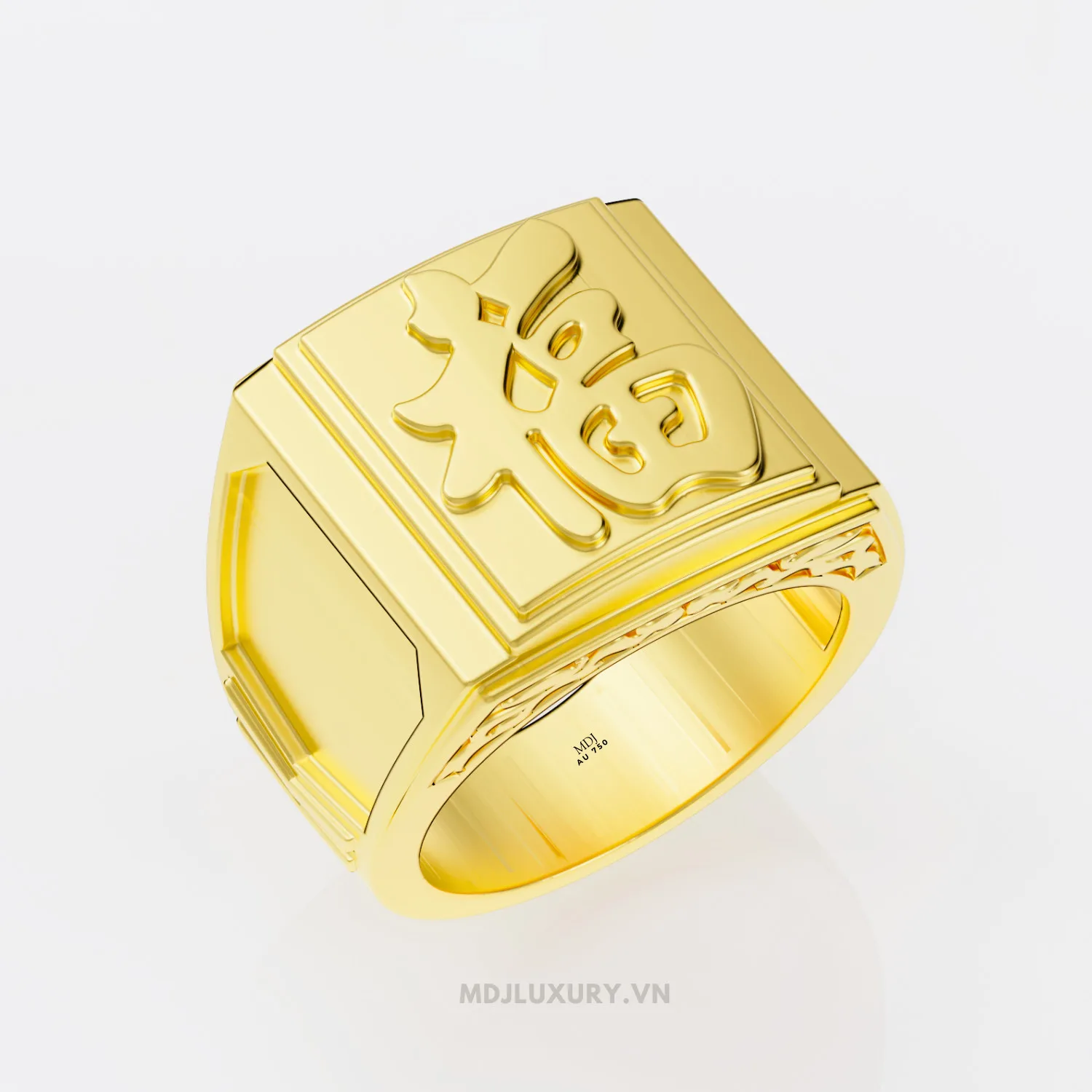 Nhẫn Nam Vàng Ta Chữ Phúc – Vàng Ta 24K MDJ NN280