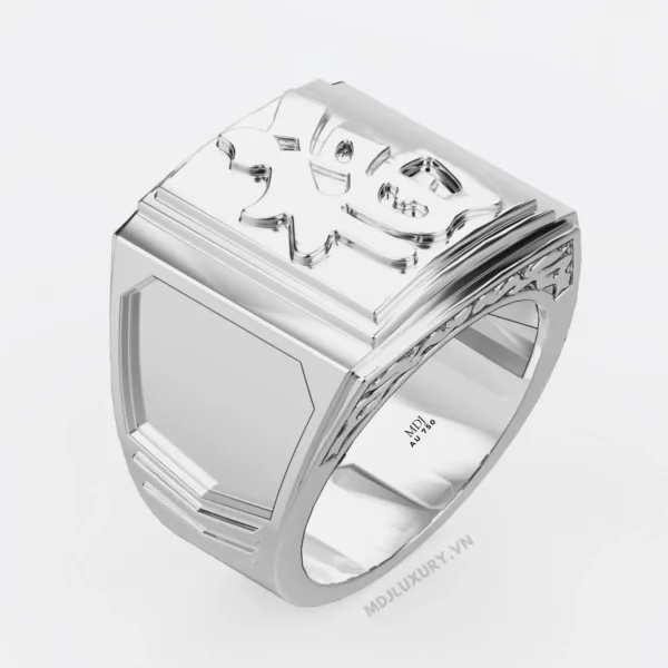 Nhẫn Nam Chữ Phúc vàng tây 14-18K MDJ NN280