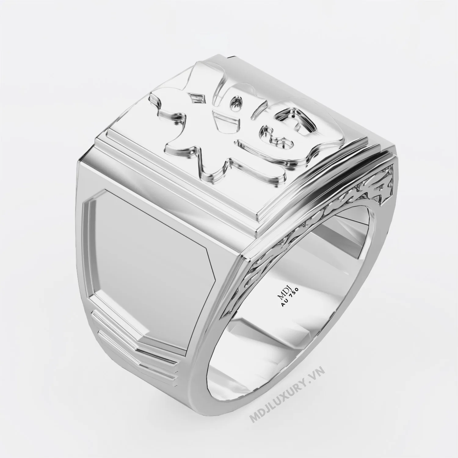 Nhẫn Nam Chữ Phúc vàng tây 14-18K MDJ NN280