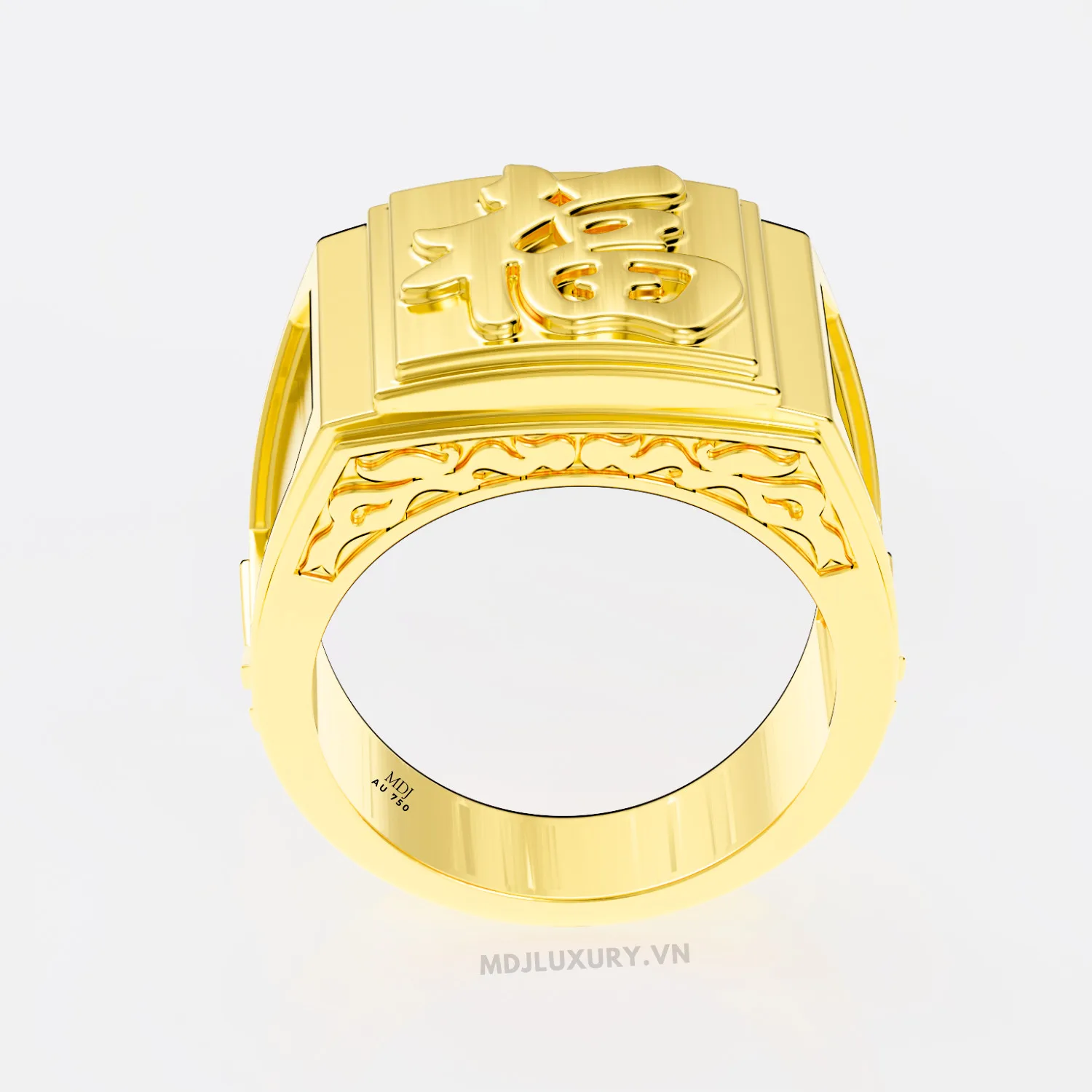 Nhẫn Nam Vàng Ta Chữ Phúc – Vàng Ta 24K MDJ NN280