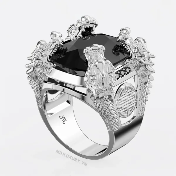 Nhẫn Nam Vàng Tứ Long Vàng 18K MDJ NN281