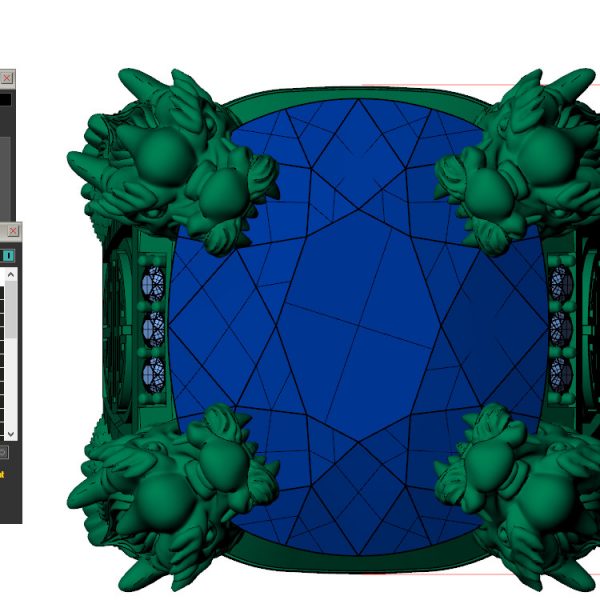 Nhẫn Nam Vàng Tứ Long Vàng 18K MDJ NN281