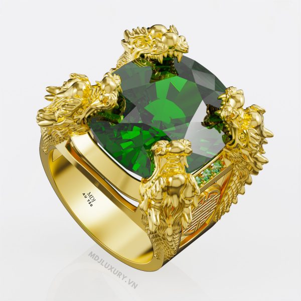 Nhẫn Nam Vàng Tứ Long Vàng 18K MDJ NN281