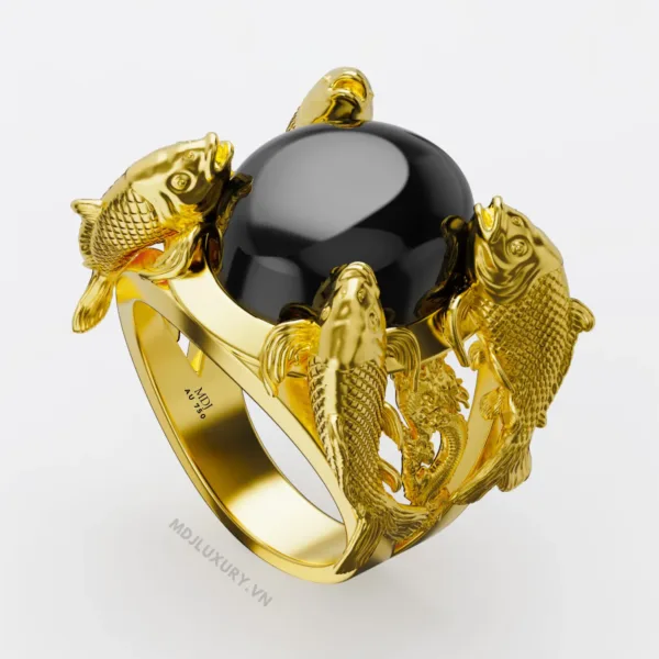 Nhẫn Nam Vàng Cá Chép 18K MDJ NN282