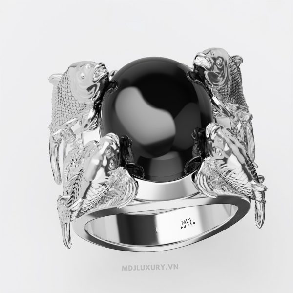 Nhẫn Nam Vàng Cá Chép 18K MDJ NN282