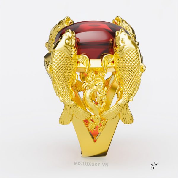Nhẫn Nam Vàng Cá Chép 18K MDJ NN282