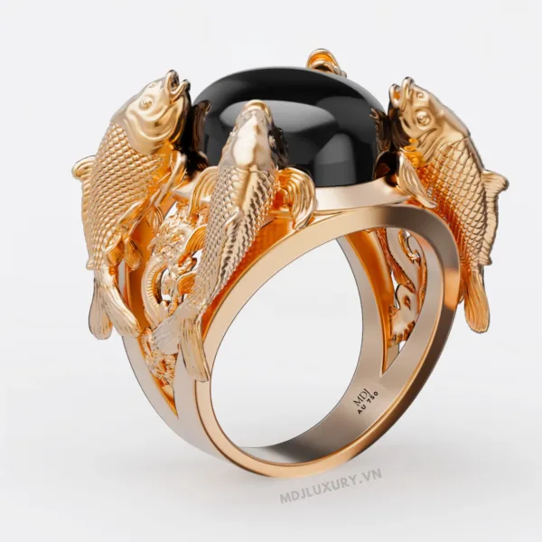 Nhẫn Nam Vàng Cá Chép 18K MDJ NN282
