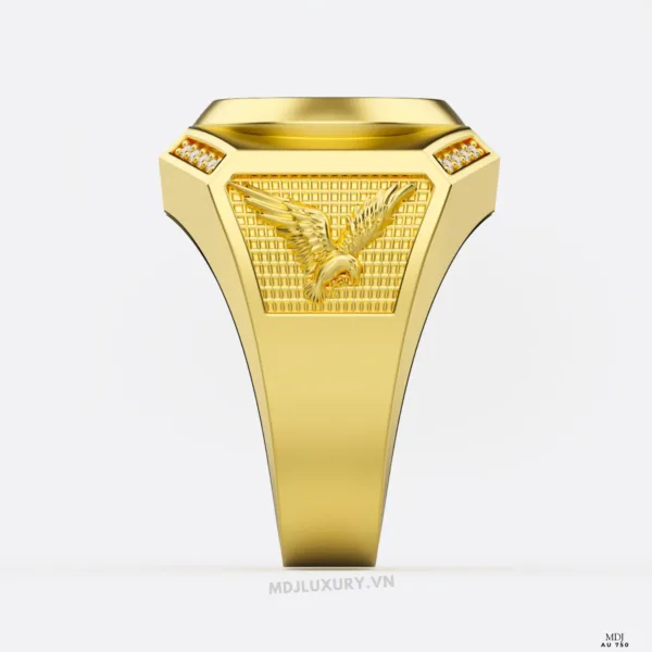 Nhẫn Nam Vàng Ta Chữ Phúc Vàng 24K – NN290A