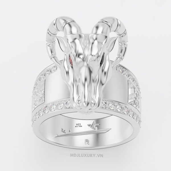 Nhẫn Nam Vàng Tây Tuổi Mùi Cao Cấp MDJ NN292