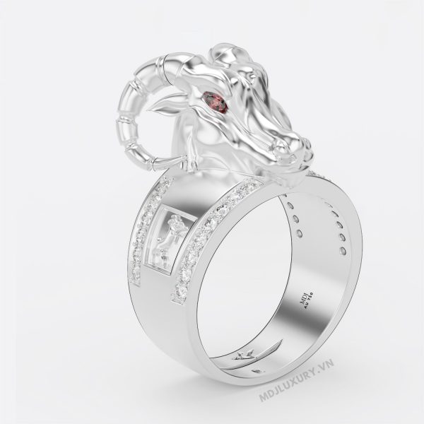 Nhẫn Nam Vàng Tây Tuổi Mùi Cao Cấp MDJ NN292