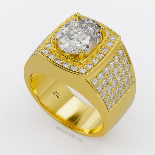 Nhẫn Nam Vàng Trắng Cao cấp MDJ NN293