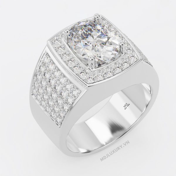 Nhẫn Nam Vàng Trắng Cao cấp MDJ NN293