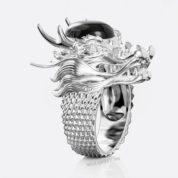 Nhẫn Nam Vàng Tây 18K, 14K Đầu Rồng MDJ NN295