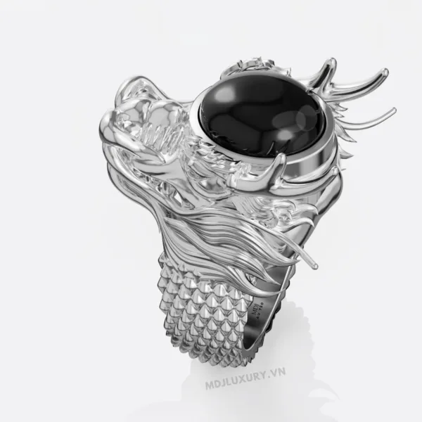 Nhẫn Nam Vàng Tây 18K, 14K Đầu Rồng MDJ NN295