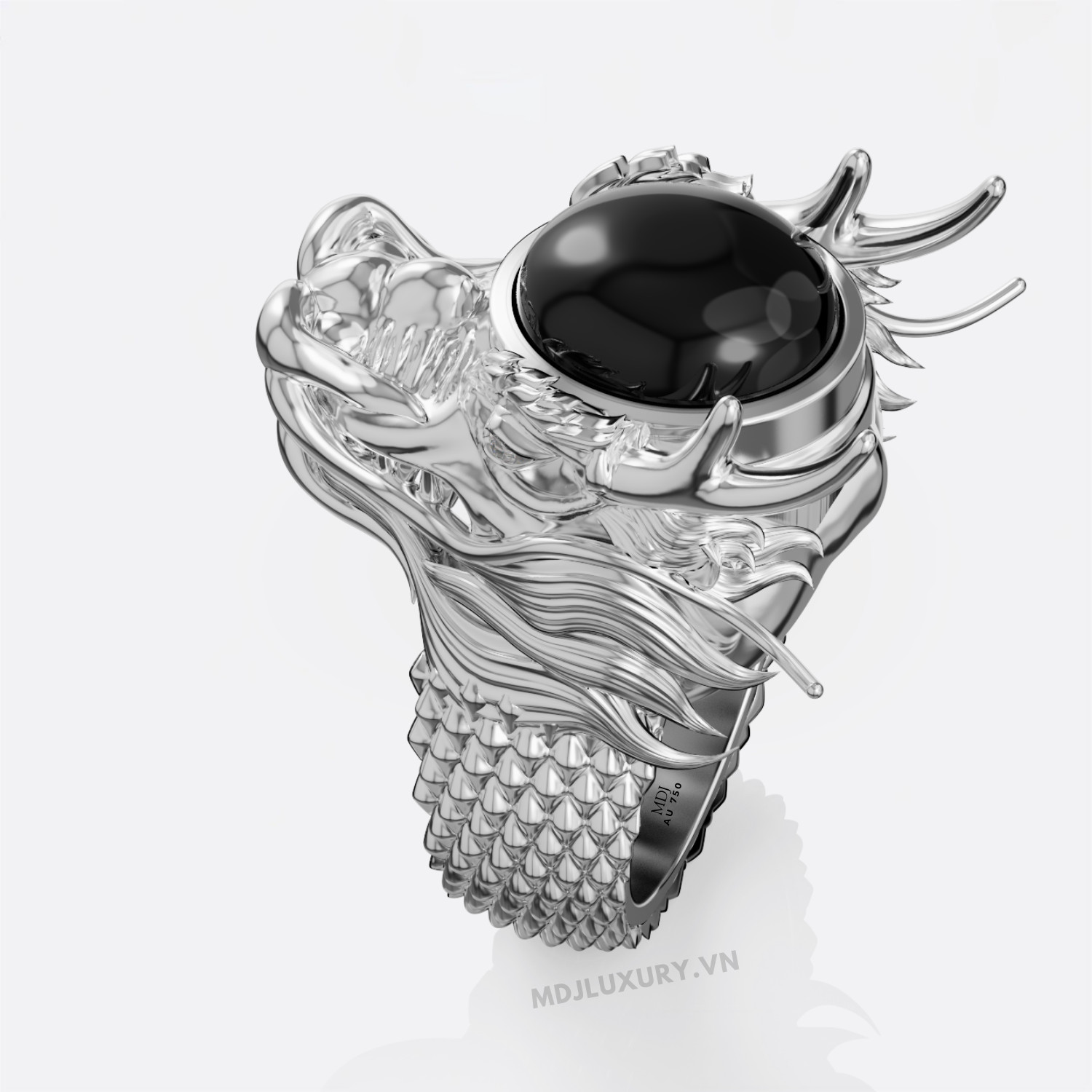 Nhẫn Nam Vàng Tây 18K, 14K Đầu Rồng MDJ NN295