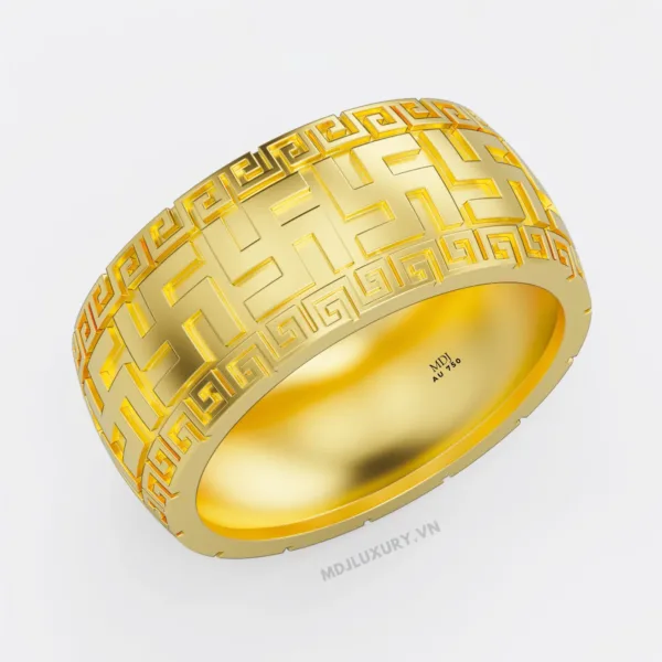 Nhẫn Nam Vàng Hồng Chữ Vạn – NN296