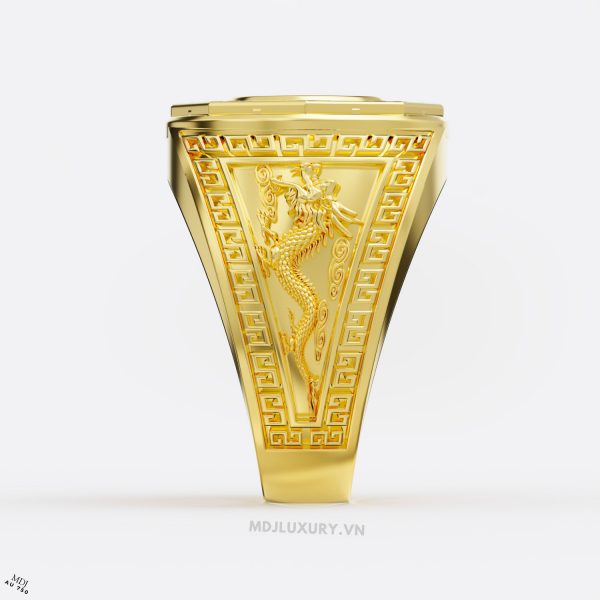 Nhẫn Vàng Nam Vòng Âm Dương Ngũ Hành 24K Cao Cấp MDJ NN302
