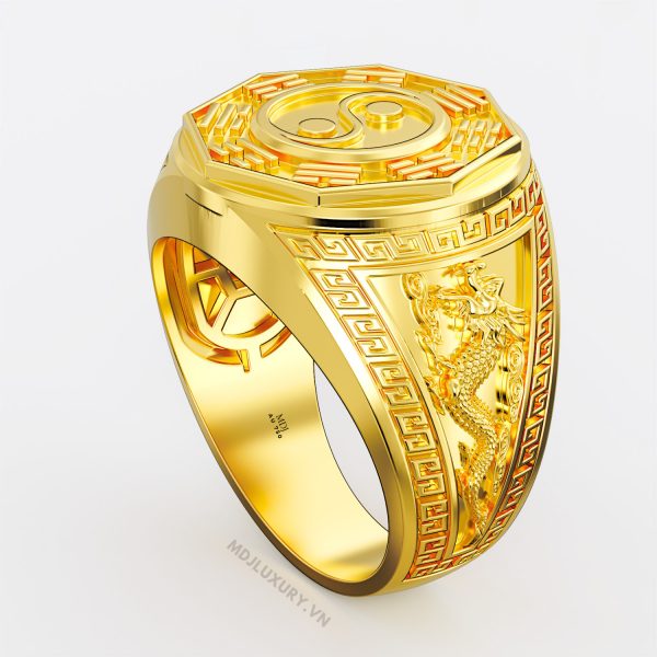 Nhẫn Vàng Nam Vòng Âm Dương Ngũ Hành Cao Cấp MDJ NN302