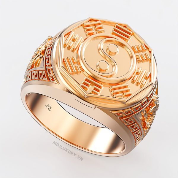 Nhẫn Vàng Nam Vòng Âm Dương Ngũ Hành Cao Cấp MDJ NN302