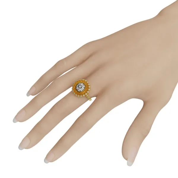 Nhẫn Vàng Nữ 18K Đá Thiên Nhiên NNU168