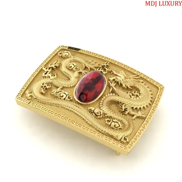 Mặt Thắt Lưng Hình Rồng Vàng 18K Sang Trọng - TLV04
