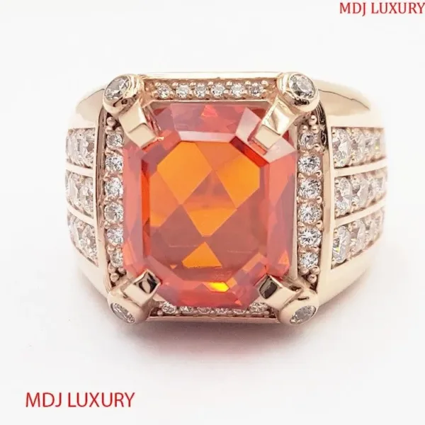 Nhẫn Nam Vàng 18 Đá Ruby Cao Cấp NN283