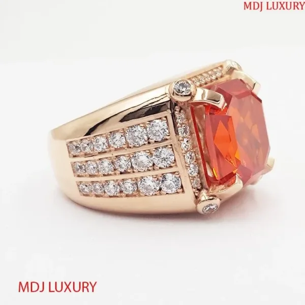 Nhẫn Nam Vàng 18 Đá Ruby Cao Cấp NN283