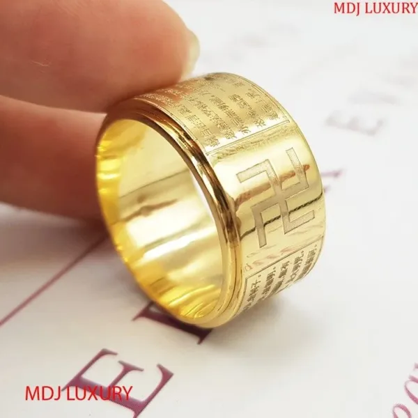 Nhẫn Vàng Bát Nhã Tâm Kinh Vàng 18K  MDJ NN309