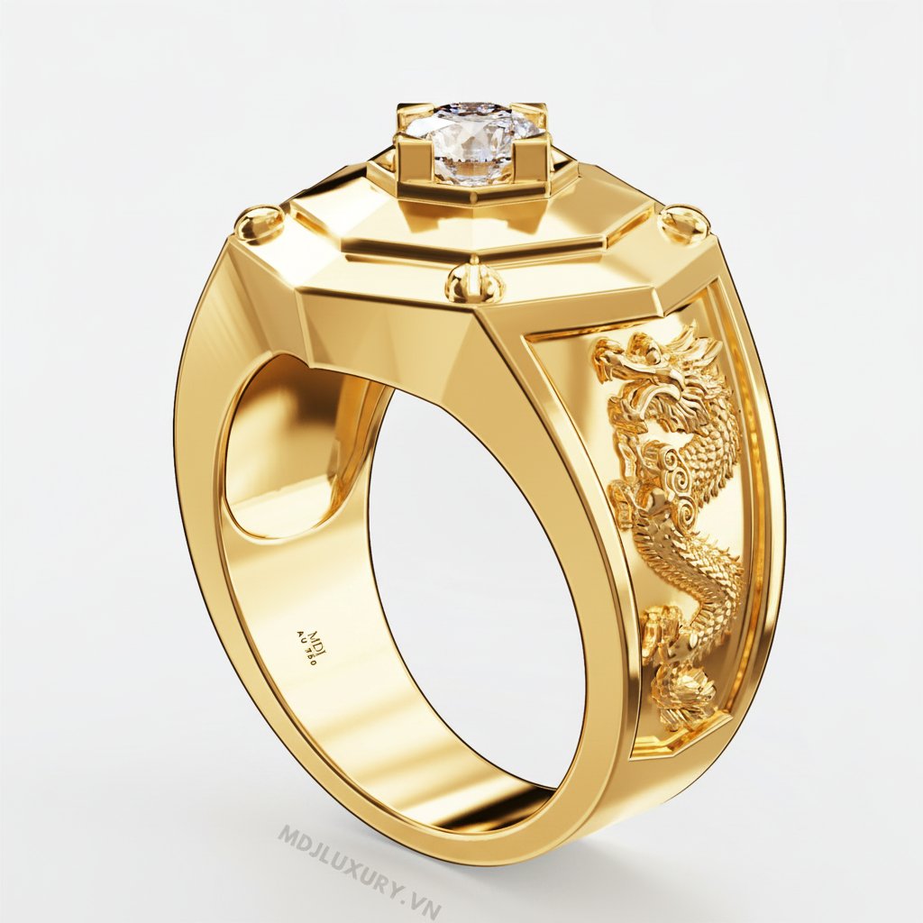 Nhẫn Nam Vàng Tây 18K NN310 1 Nhẫn Nam Vàng Tây 18K NN310