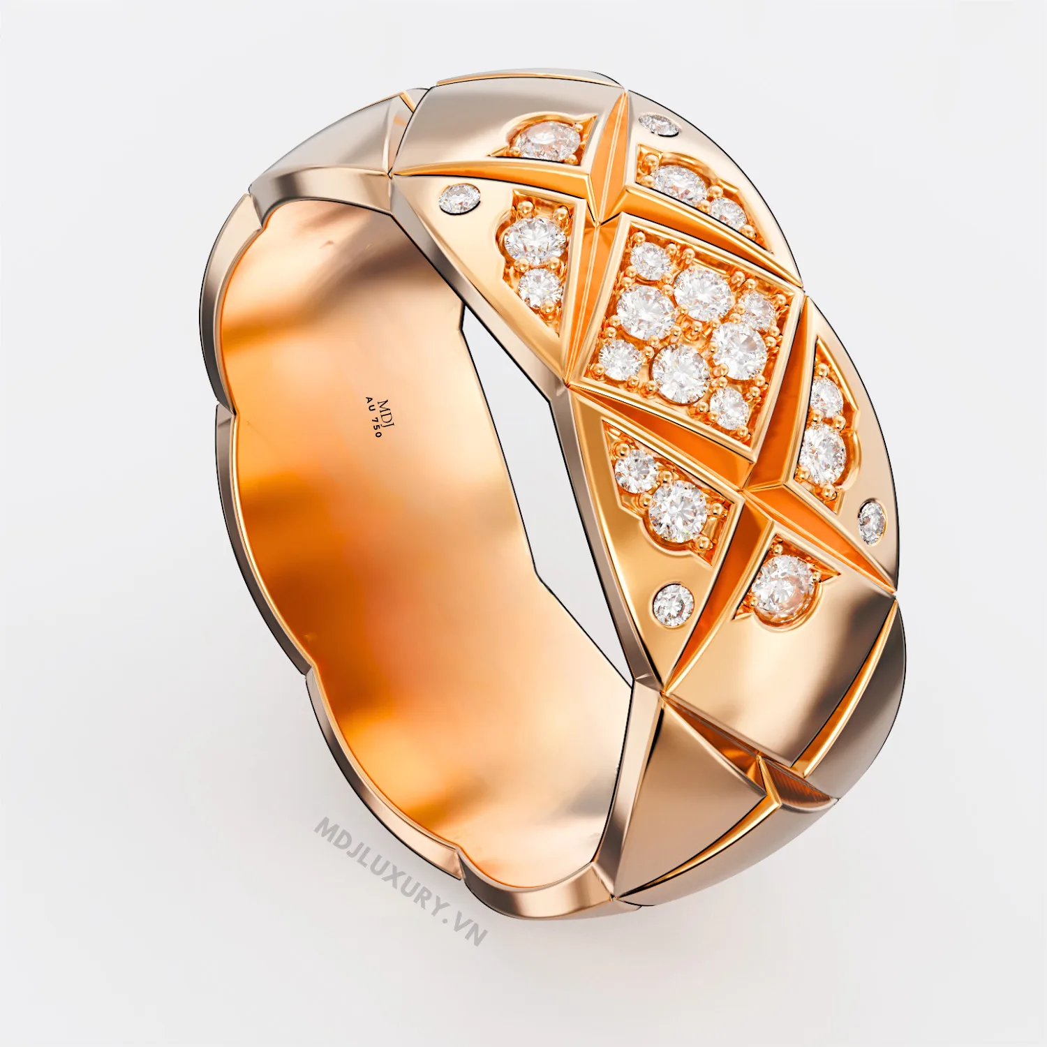 Nhẫn Vàng Nam Cao Cấp Vàng Tây 14K và 18K NN312