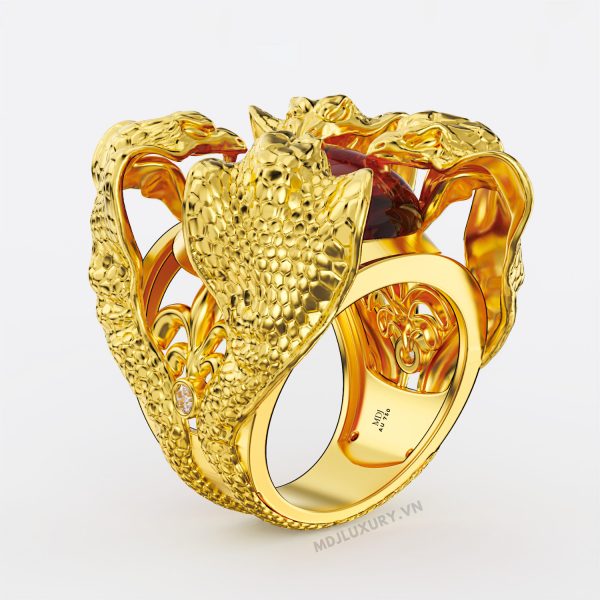 Nhẫn Nam Tuổi Tỵ – Tứ Tỵ Bảo Ngọc Ruby Cao Cấp M NN313