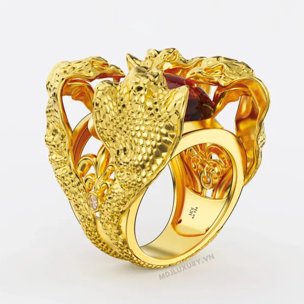 Nhẫn Nam Tuổi Tỵ – Tứ Tỵ Bảo Ngọc Ruby Cao Cấp M NN313