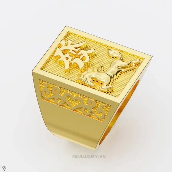 Nhẫn Nam Vàng 24K Tuổi Ngọ – NN314