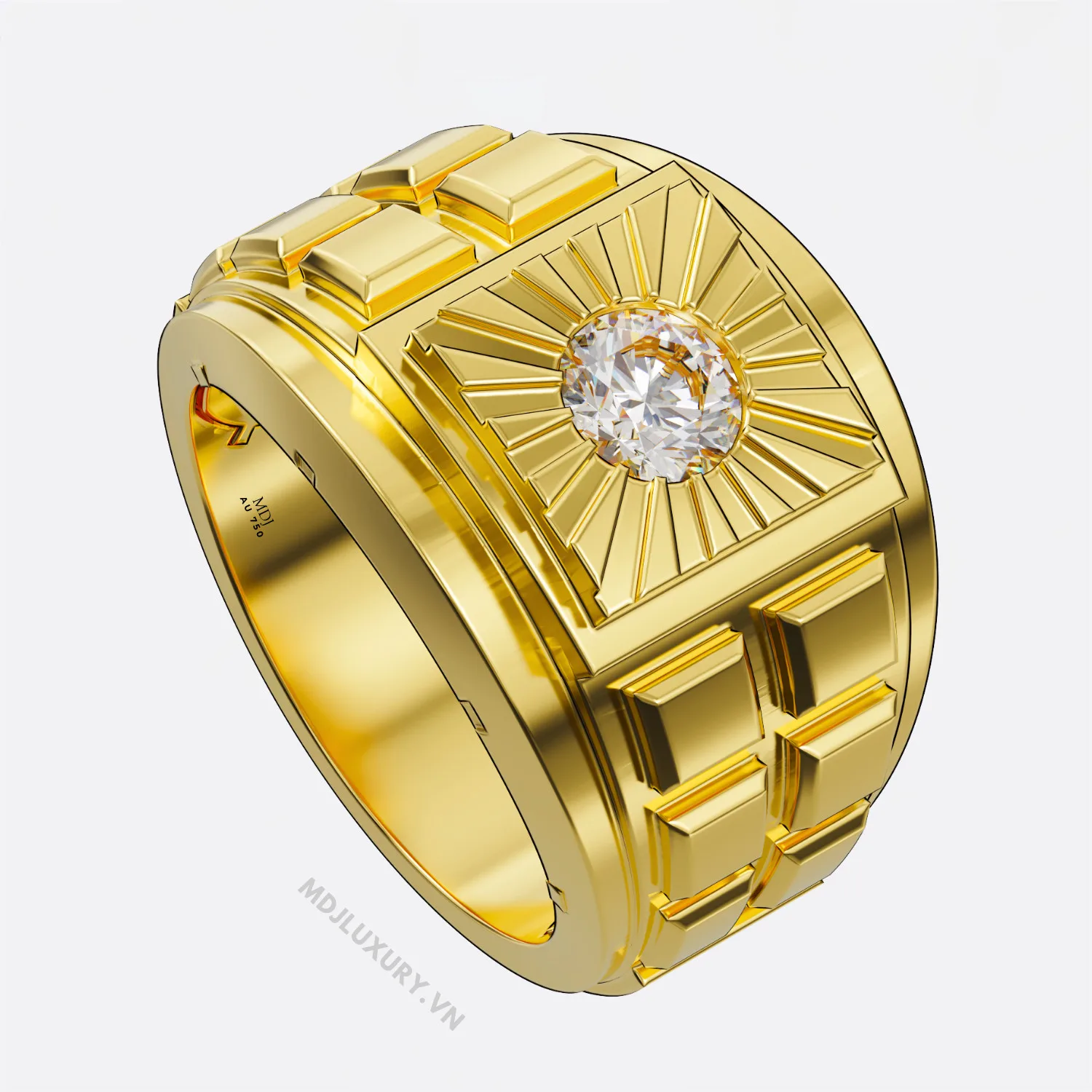 Nhẫn Vàng Nam Cao Cấp Vàng Tây 14K và 18K NN315
