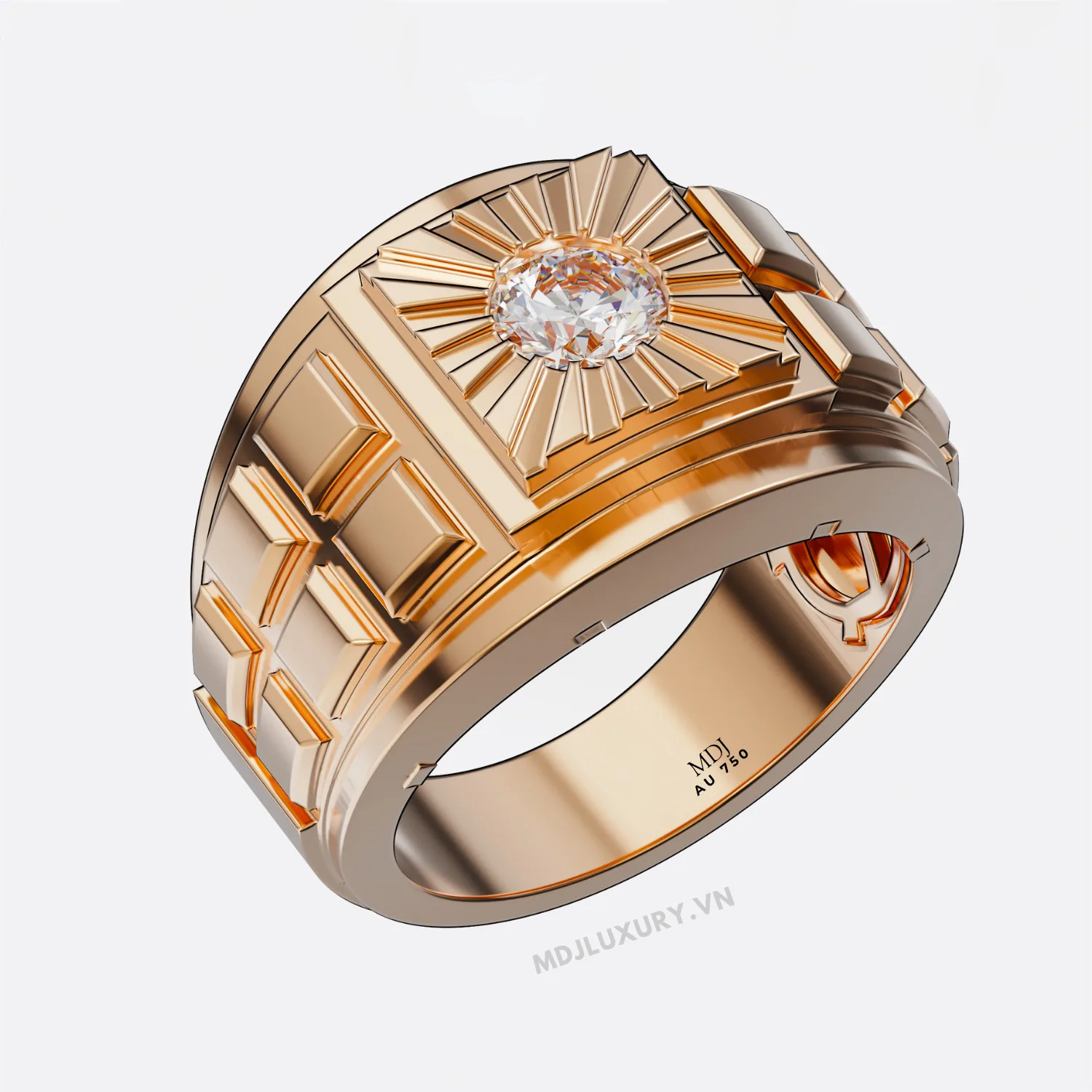 Nhẫn Vàng Nam Cao Cấp Vàng Tây 14K và 18K NN315