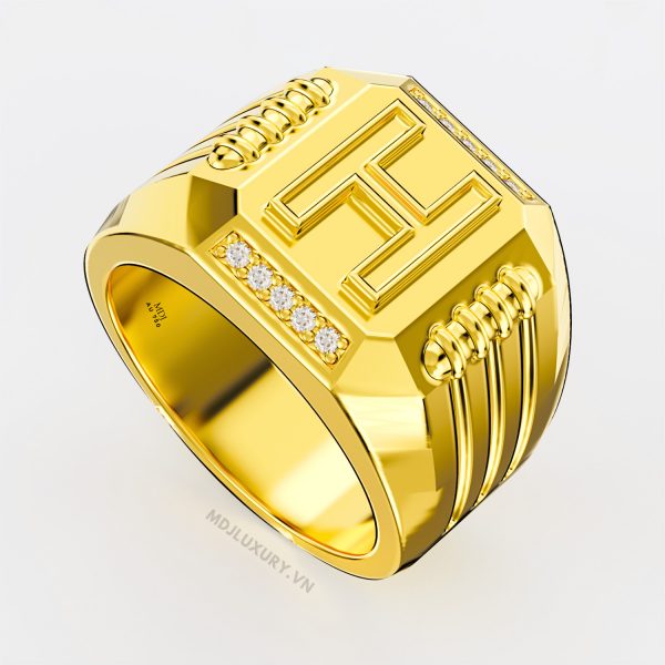 Nhẫn Vàng Nam Cao Cấp Vàng Tây 14K và 18K NN316