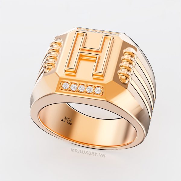 Nhẫn Vàng Nam Cao Cấp Vàng Tây 14K và 18K NN316